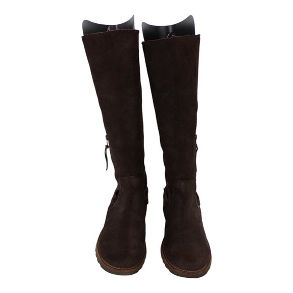 EMU Australia Suede Kemmie Knee-high Waterproof Sheepskin Boots Brown Sz 7 #1051 - Picture 5 of 11